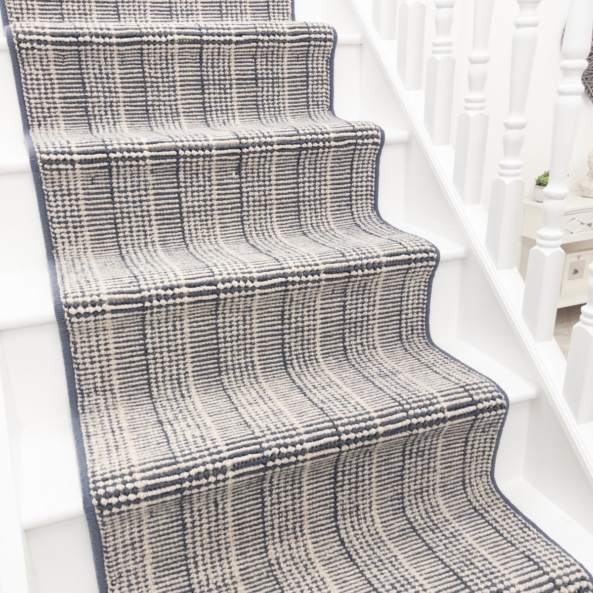 Shazia Stripe Slate Stair Runner