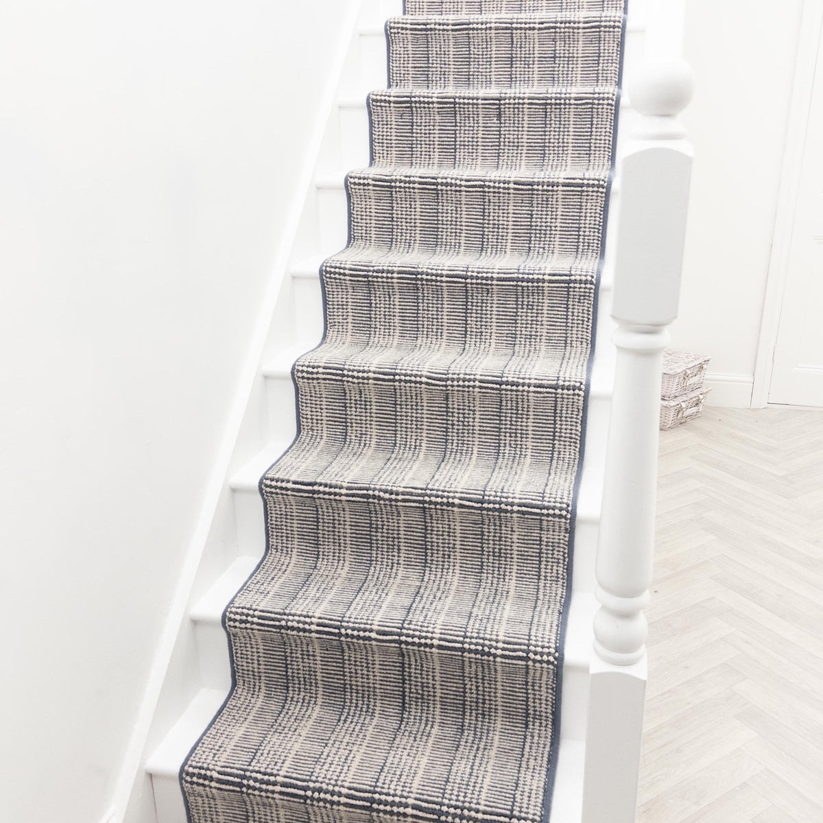 Shazia Stripe Slate Stair Runner