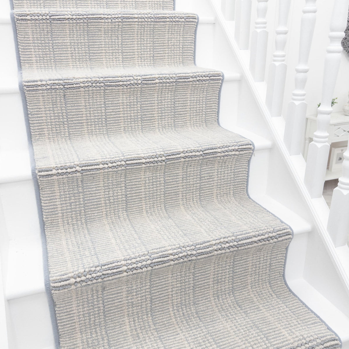 Shazia Stripe Winter Mint Stair Runner