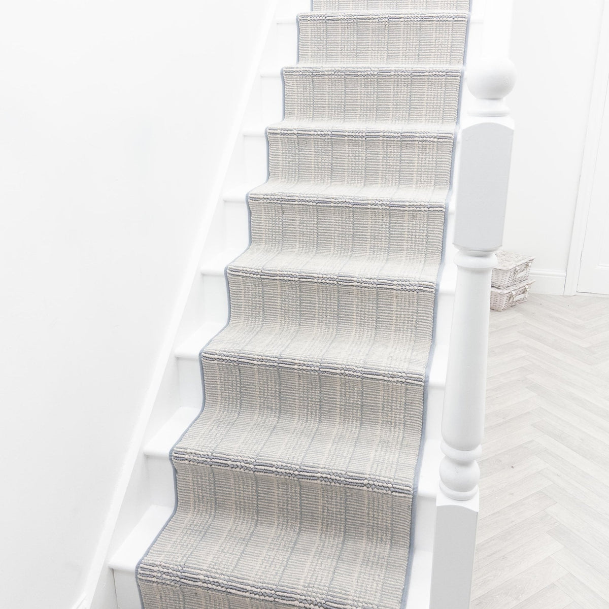 Shazia Stripe Winter Mint Stair Runner