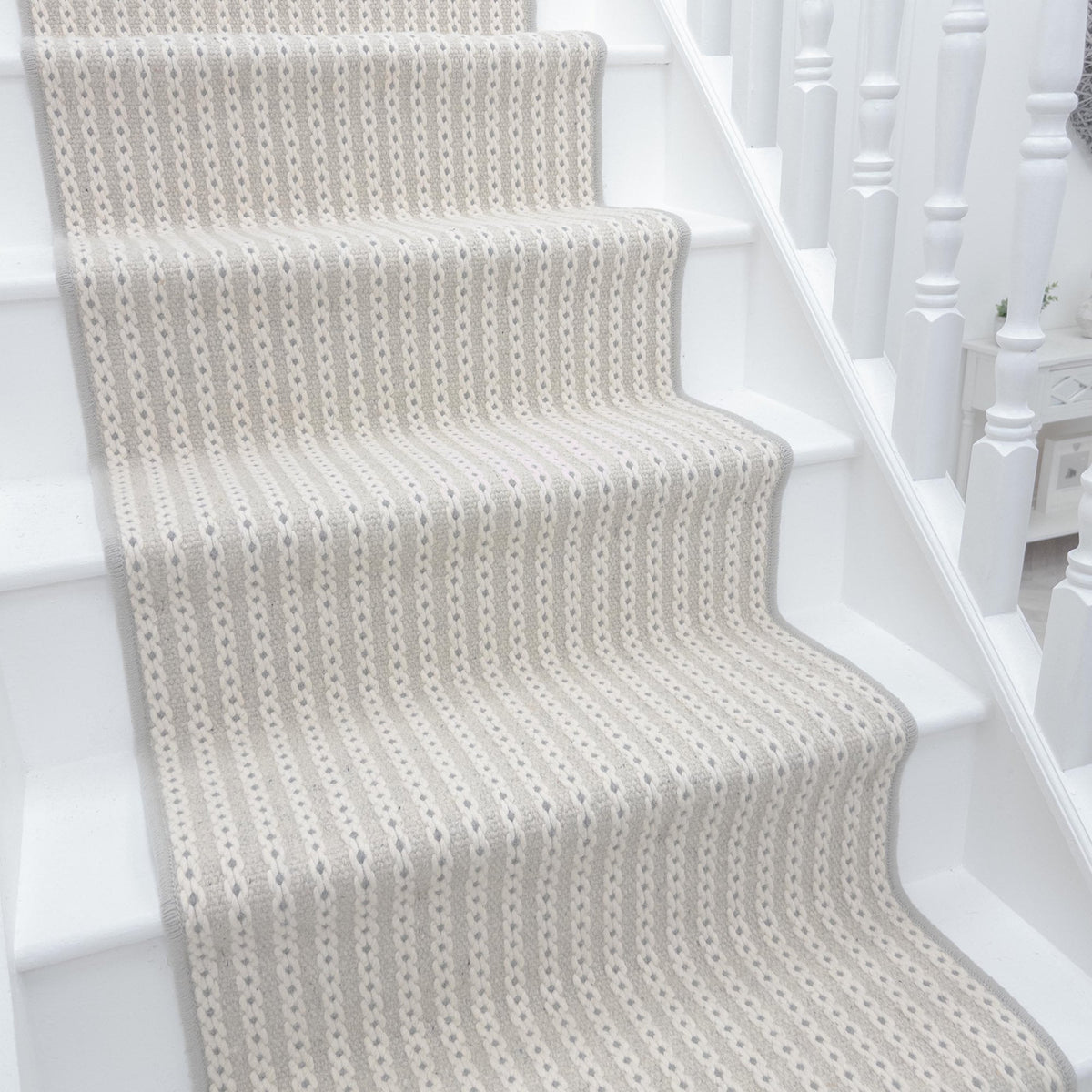 Chain Stitch Cloud Stair Runner