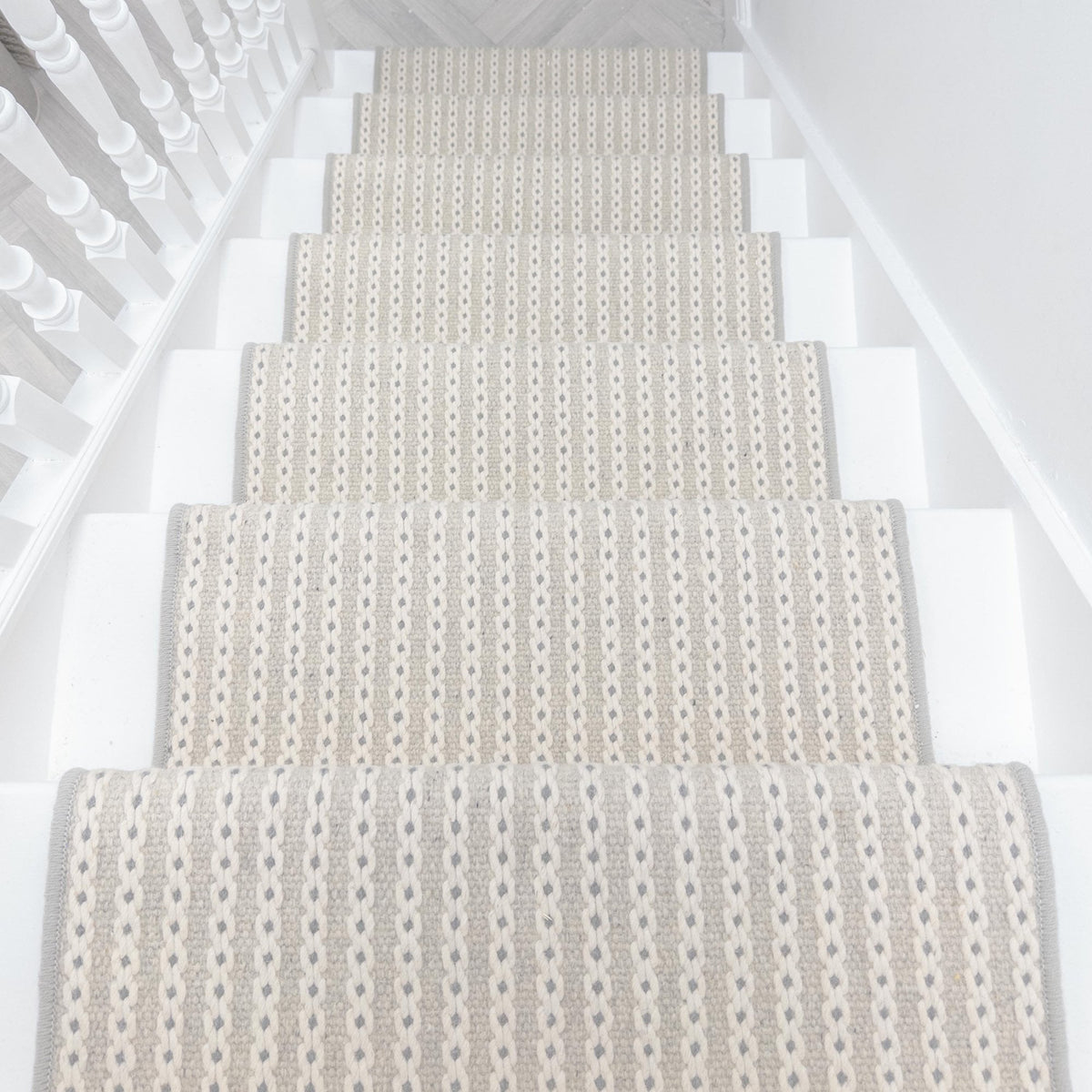 Chain Stitch Cloud Stair Runner