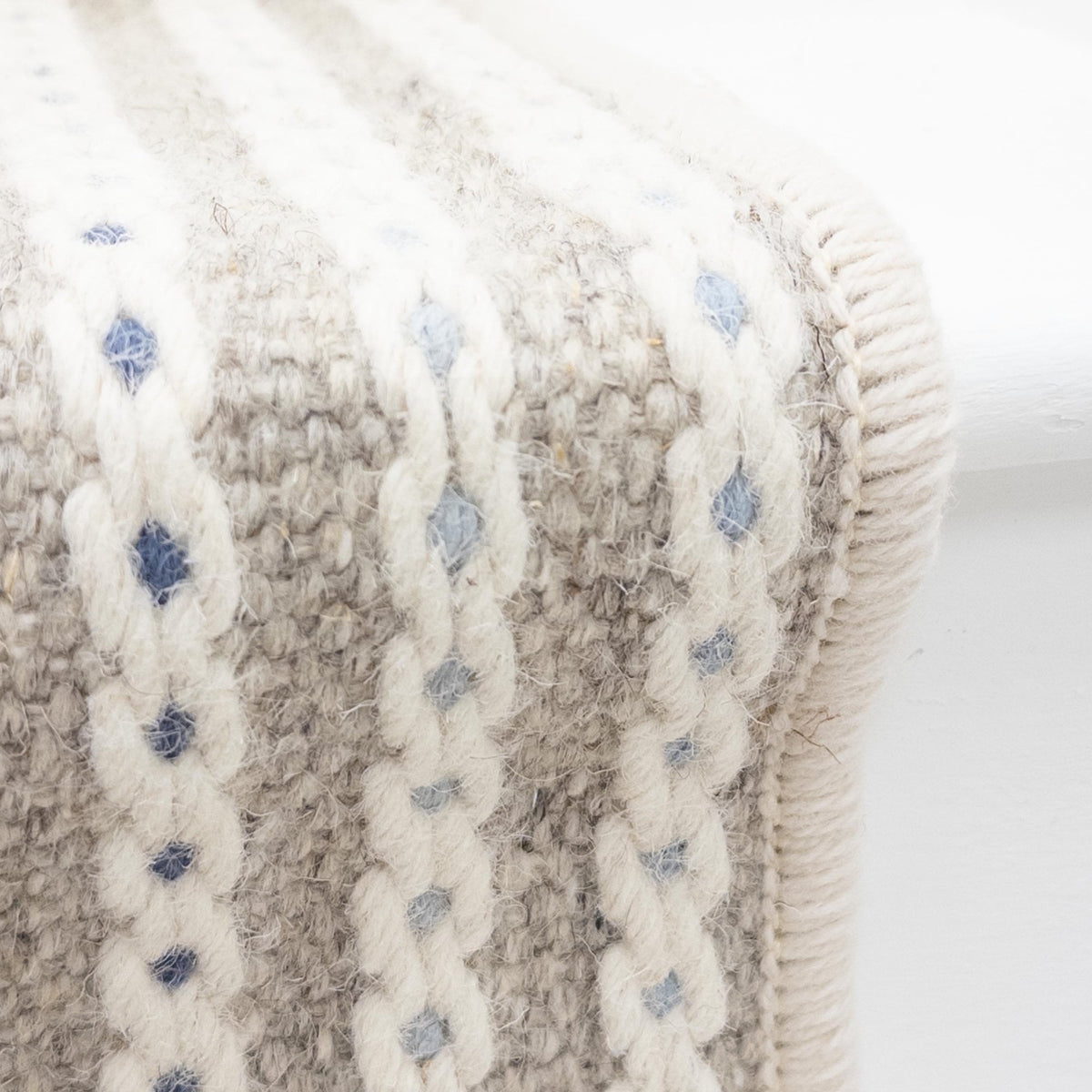 Chain Stitch Linen Stair Runner