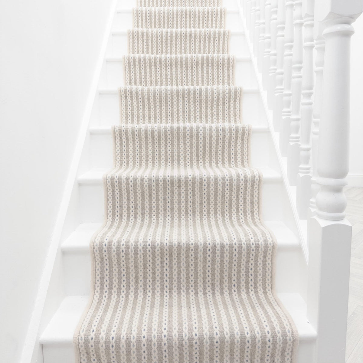 Chain Stitch Linen Stair Runner