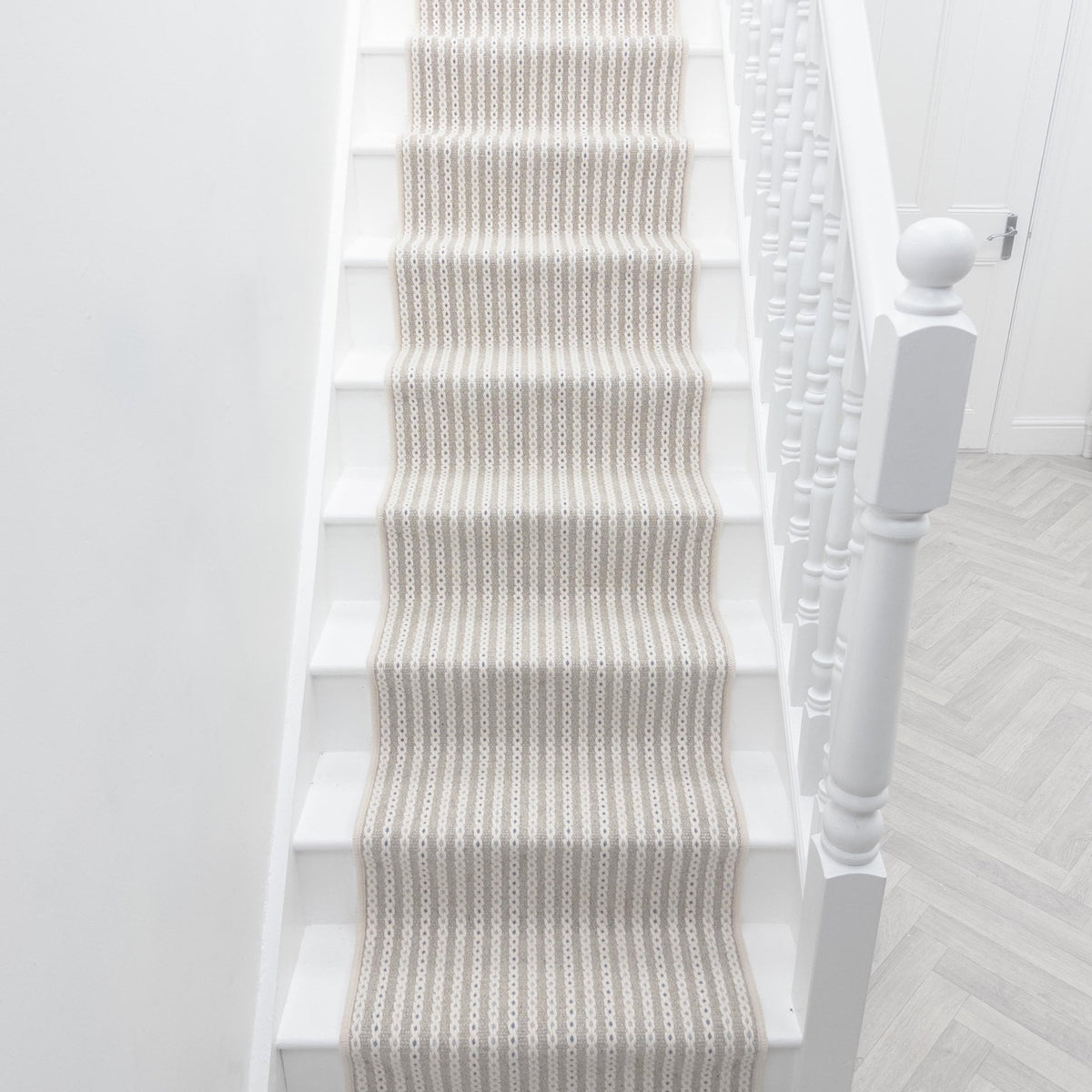 Chain Stitch Linen Stair Runner