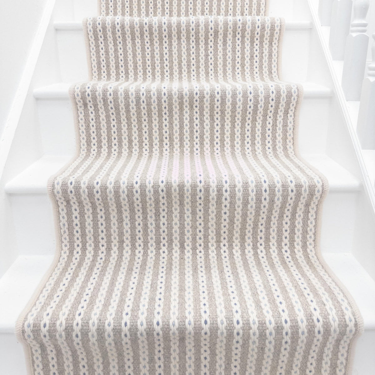 Chain Stitch Linen Stair Runner