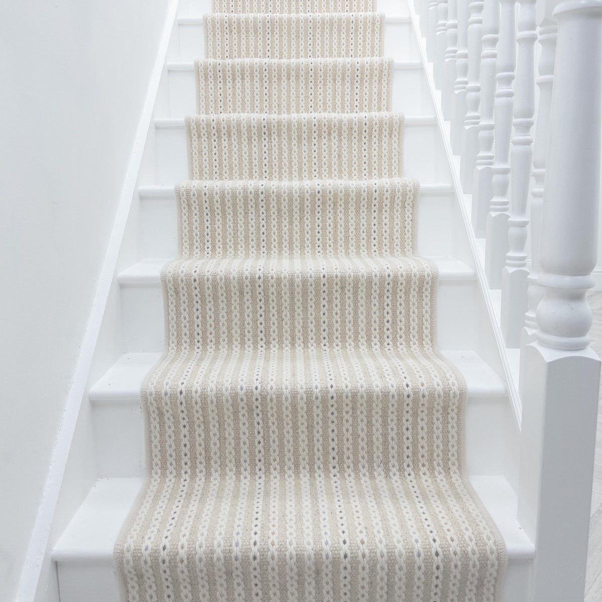 Chain Stitch Winter Wheat Stair Runner