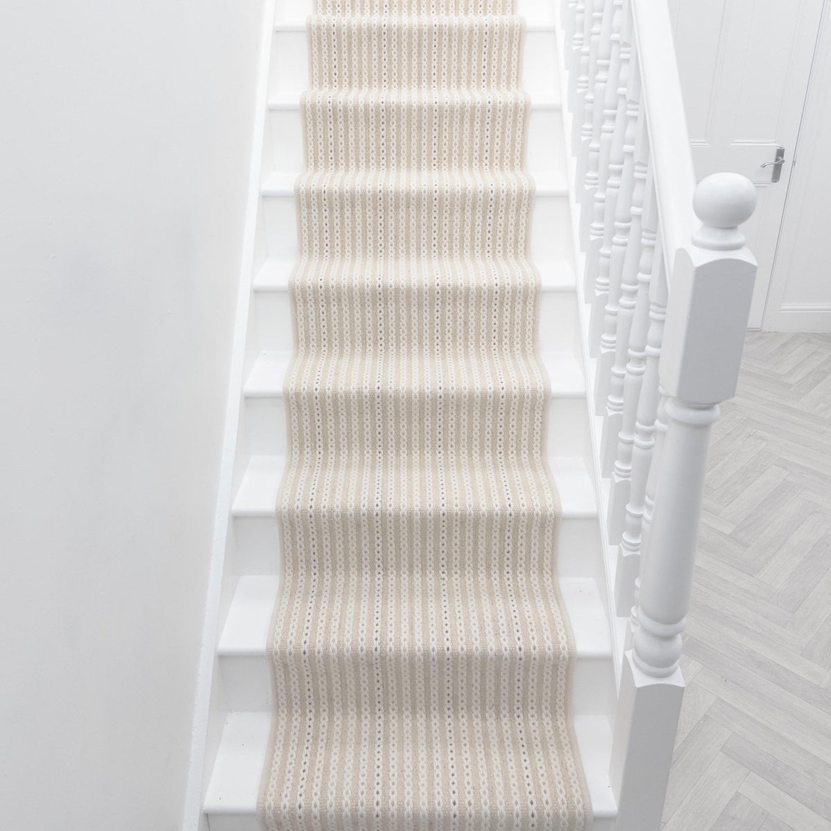 Chain Stitch Winter Wheat Stair Runner