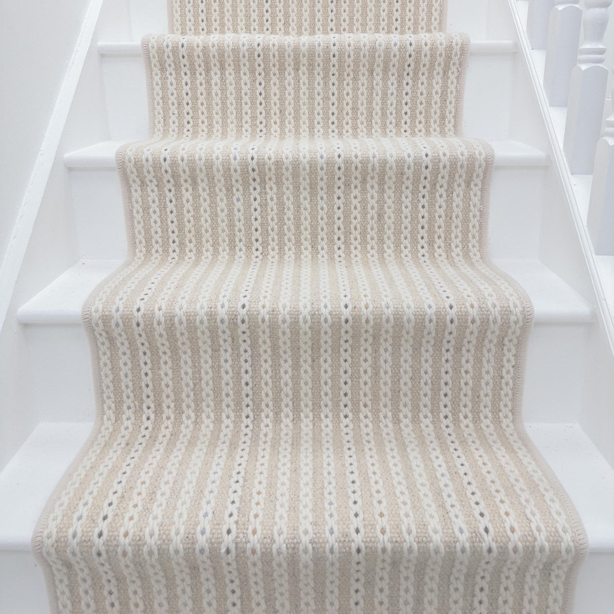 Chain Stitch Winter Wheat Stair Runner