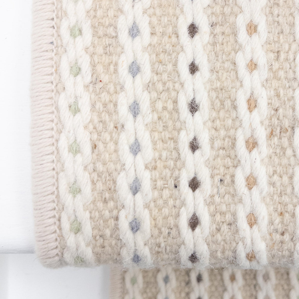 Chain Stitch Winter Wheat Stair Runner
