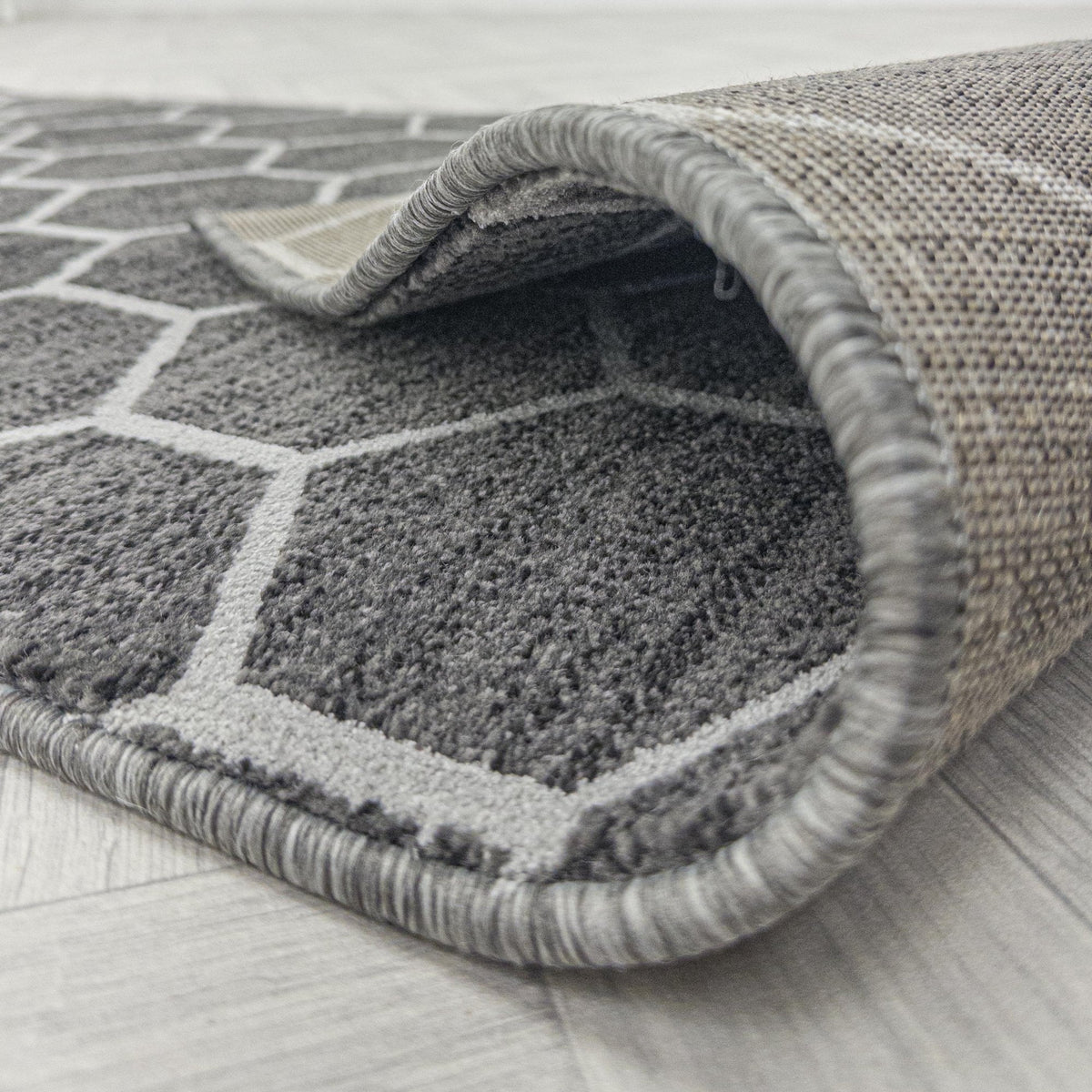 Decor Wilton Park Lane Titanium  Rug Runner
