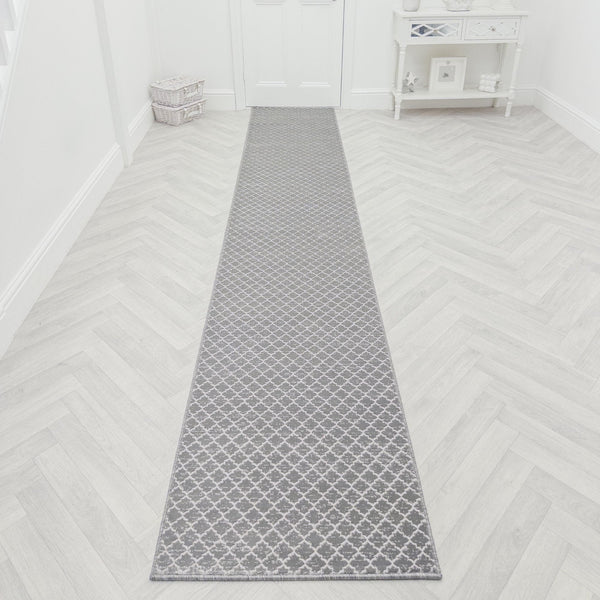 Cavendish Wilton Tile Dove Grey  Hall Runner