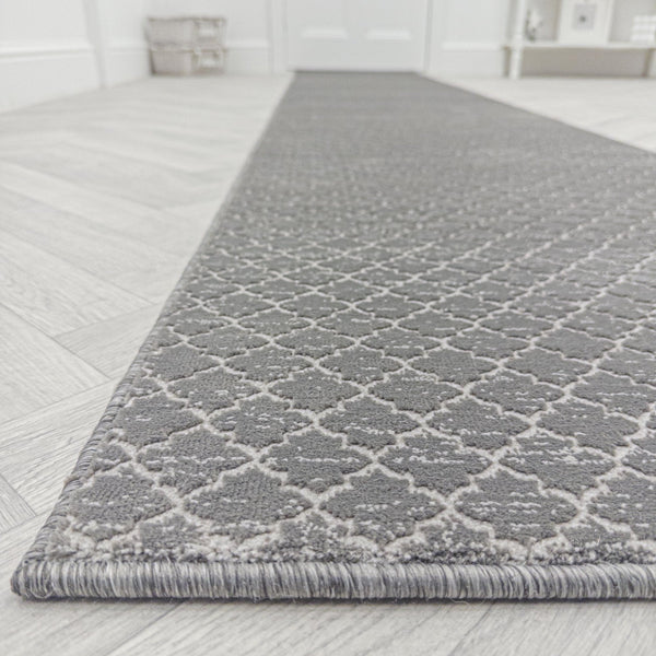 Cavendish Wilton Tile Dove Grey  Hall Runner
