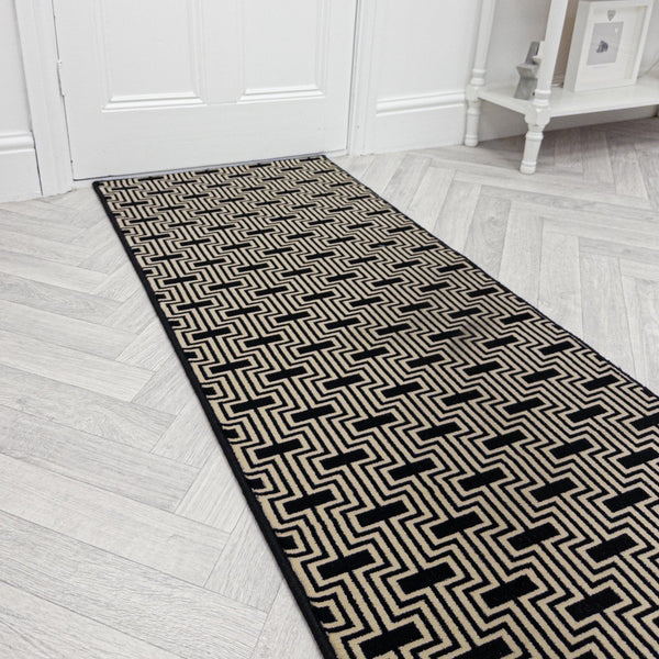 Regents Modern Black Magic  Hall Runner