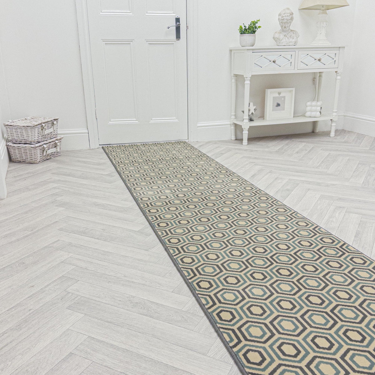 Regents Modern Blue Sky  Hall Runner