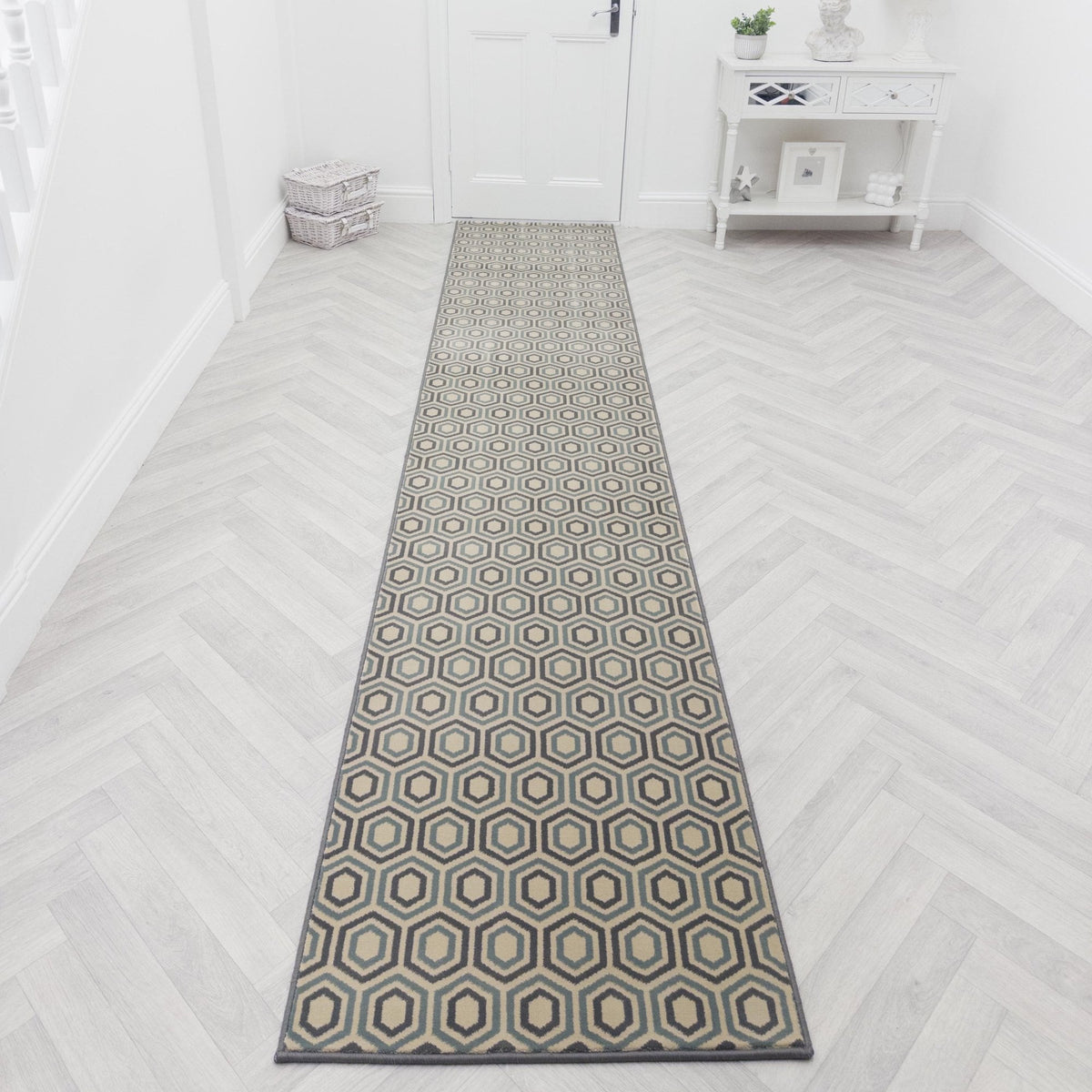 Regents Modern Blue Sky  Hall Runner