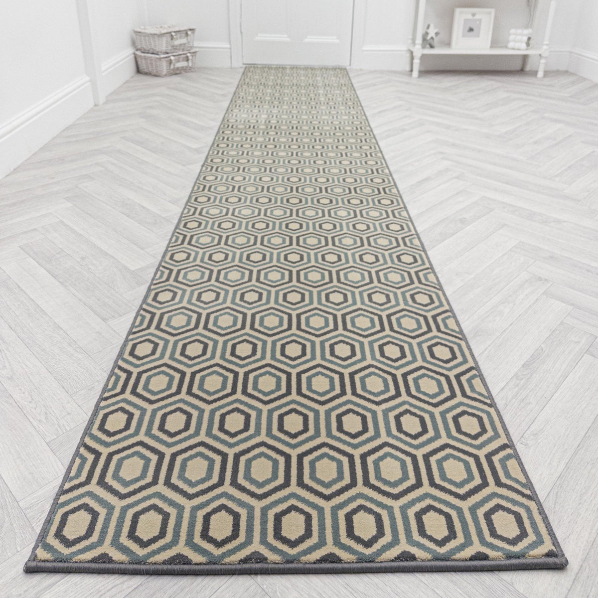 Regents Modern Blue Sky  Hall Runner