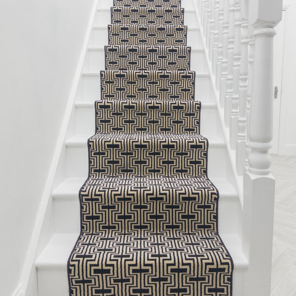 Regents Modern Black Magic Stair Runner