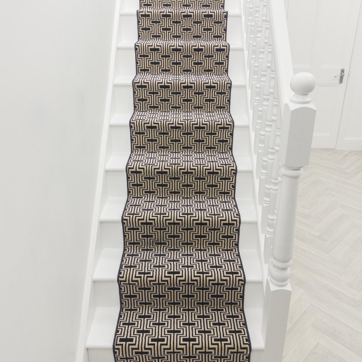 Regents Modern Black Magic Stair Runner