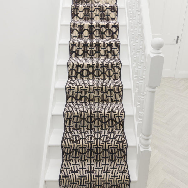 Regents Modern Black Magic Stair Runner