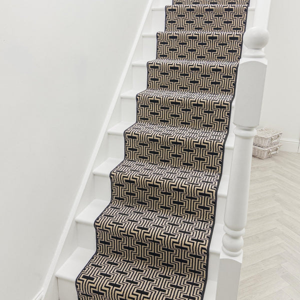 Regents Modern Black Magic Stair Runner