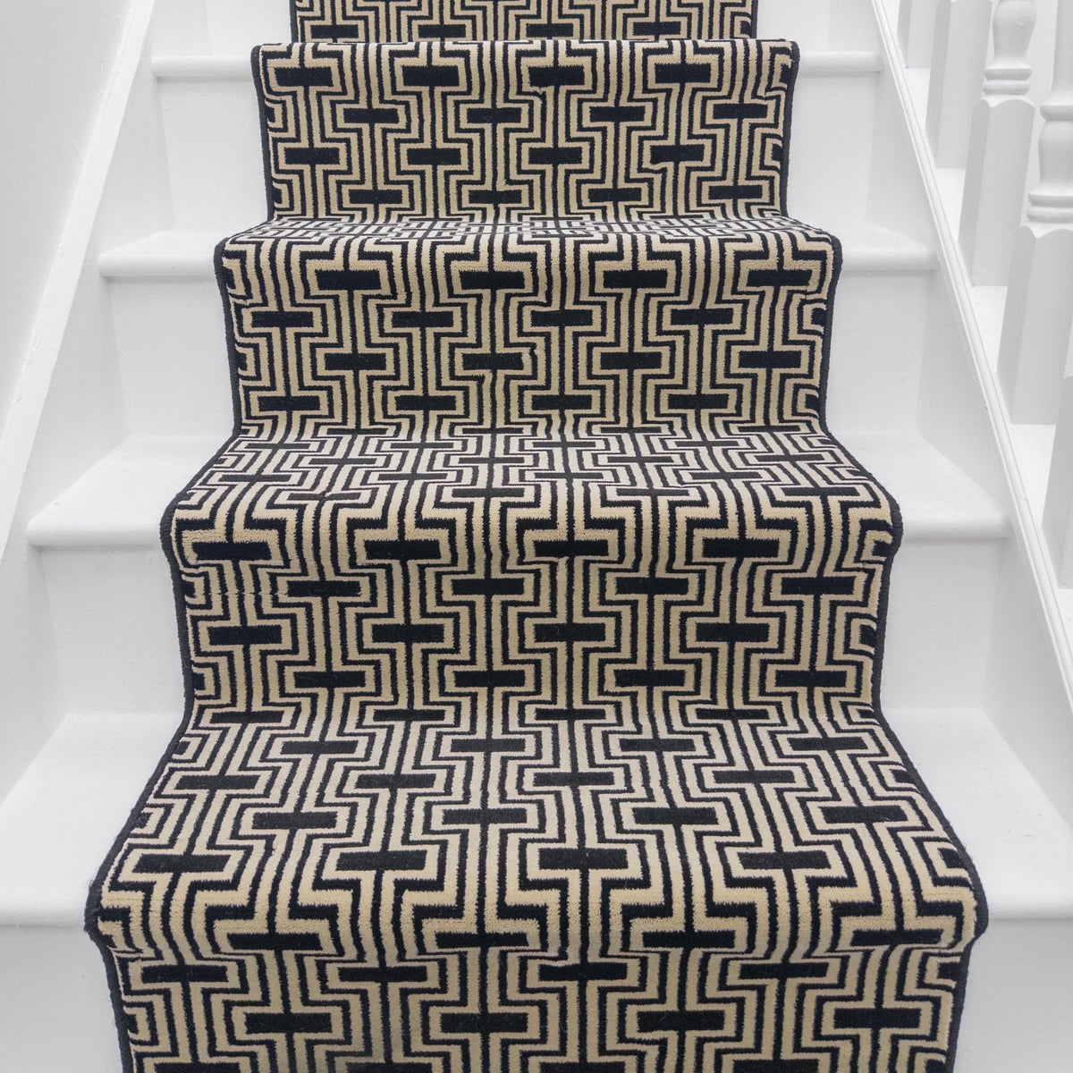 Regents Modern Black Magic Stair Runner