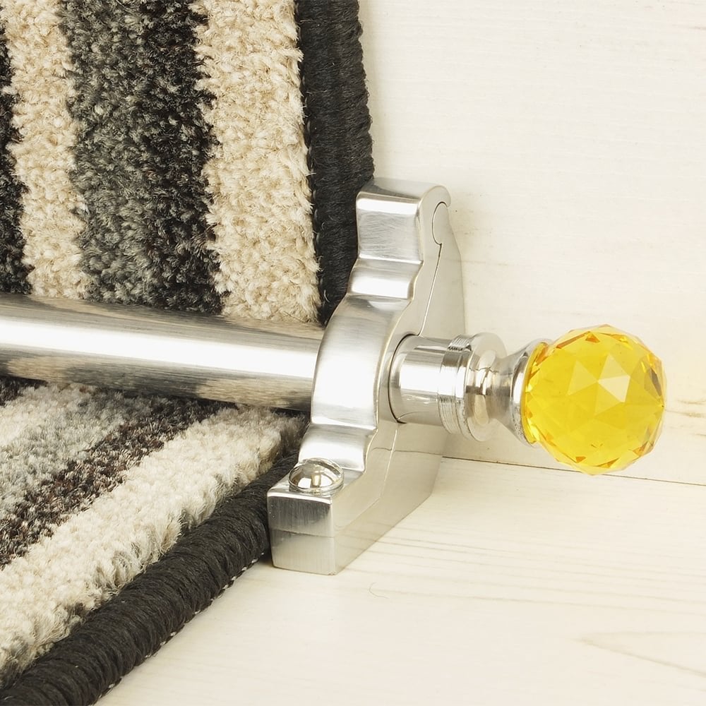 Crystal Brushed Chrome Amber Plain Sample