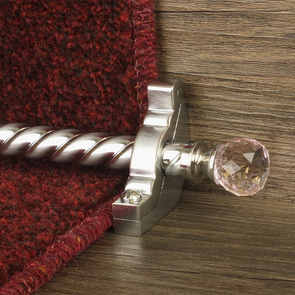 Crystal Brushed Chrome Rose Spiral Sample