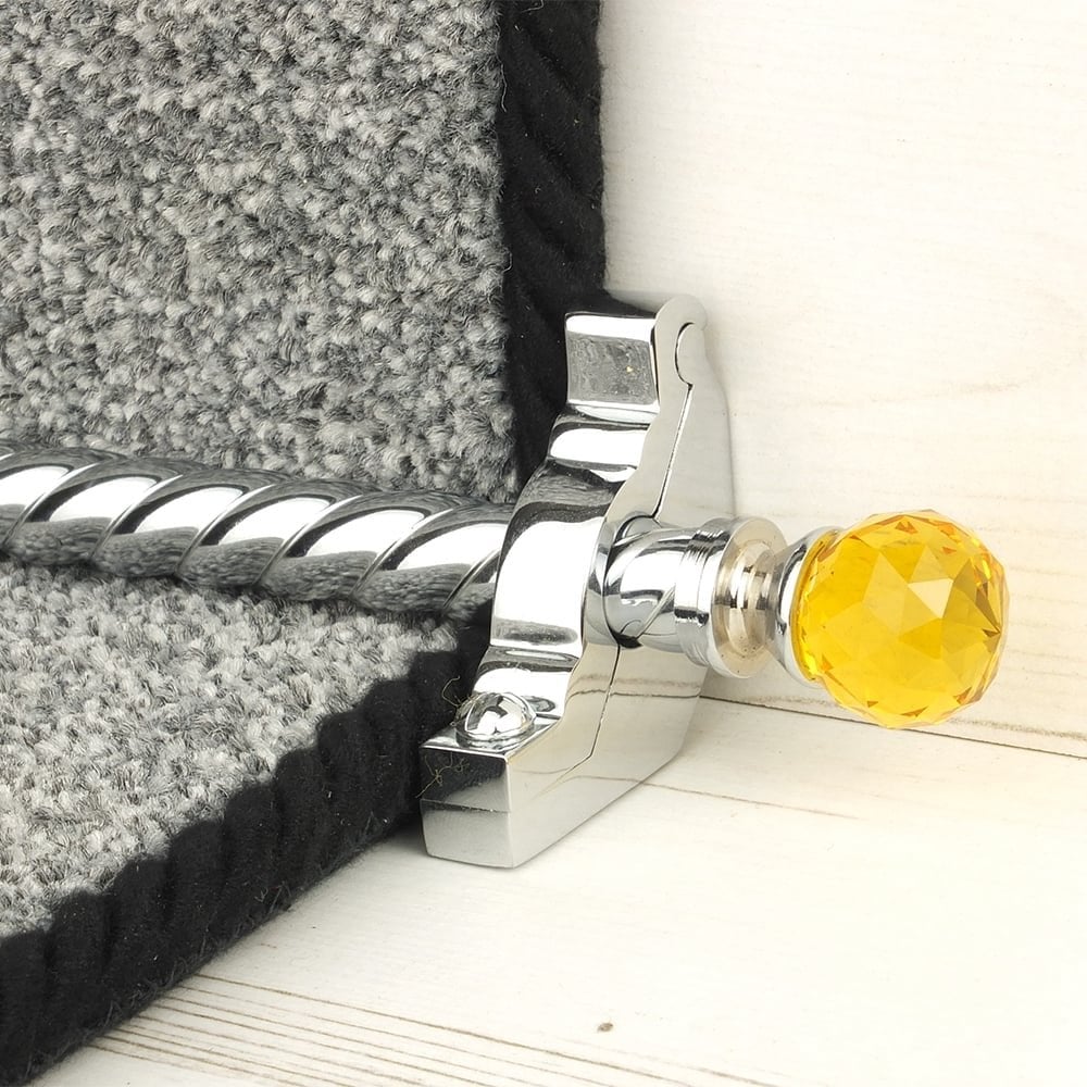 Crystal Chrome Amber Spiral Sample