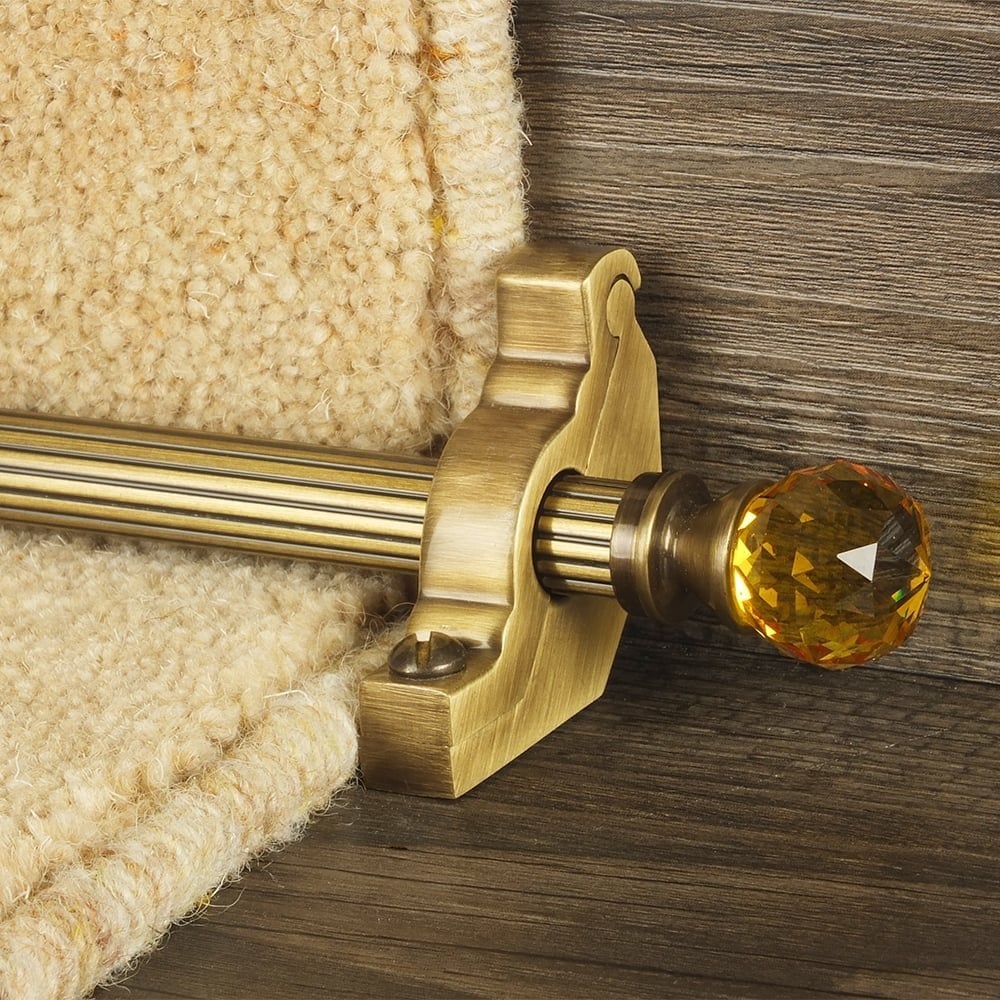 Crystal Antique Brass Amber Reeded Sample
