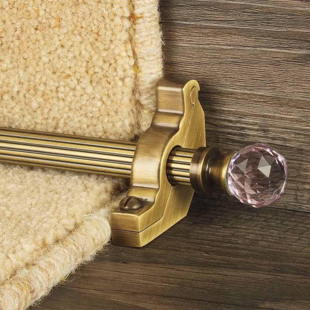 Crystal Antique Brass Rose Reeded Sample