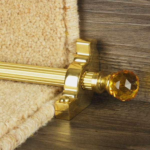 Crystal Brass Amber Reeded Sample