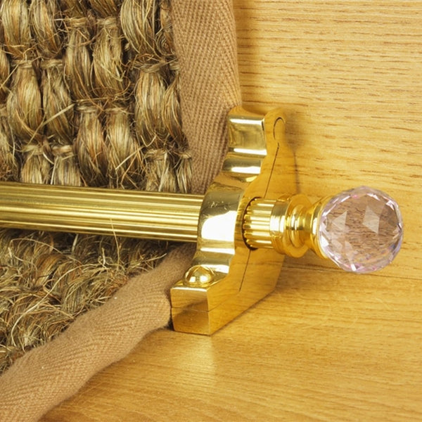 Crystal Brass Rose Reeded Sample