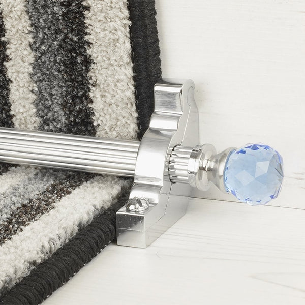 Crystal Brushed Chrome Sky Reeded Sample