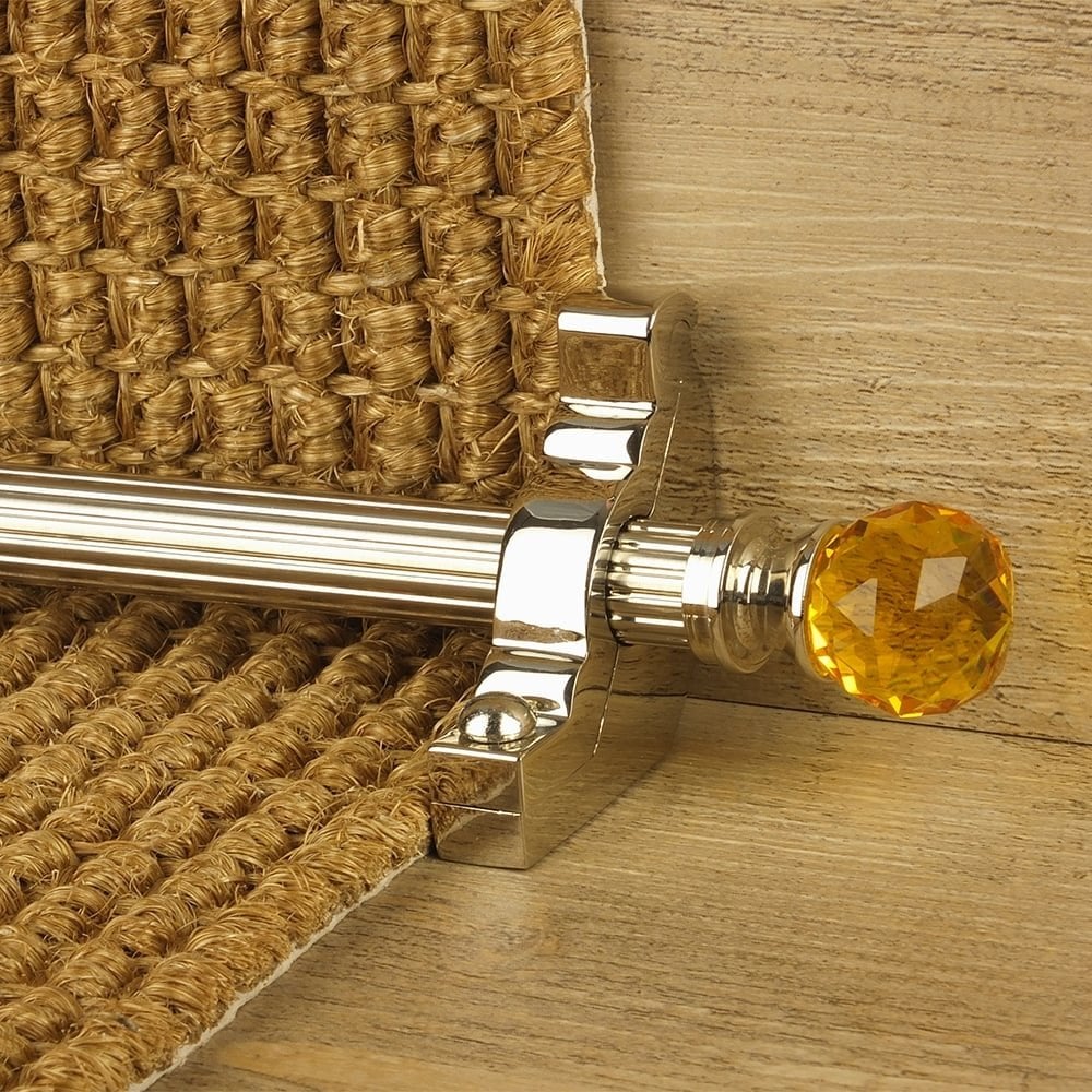 Crystal Polished Nickel Amber Reeded Sample