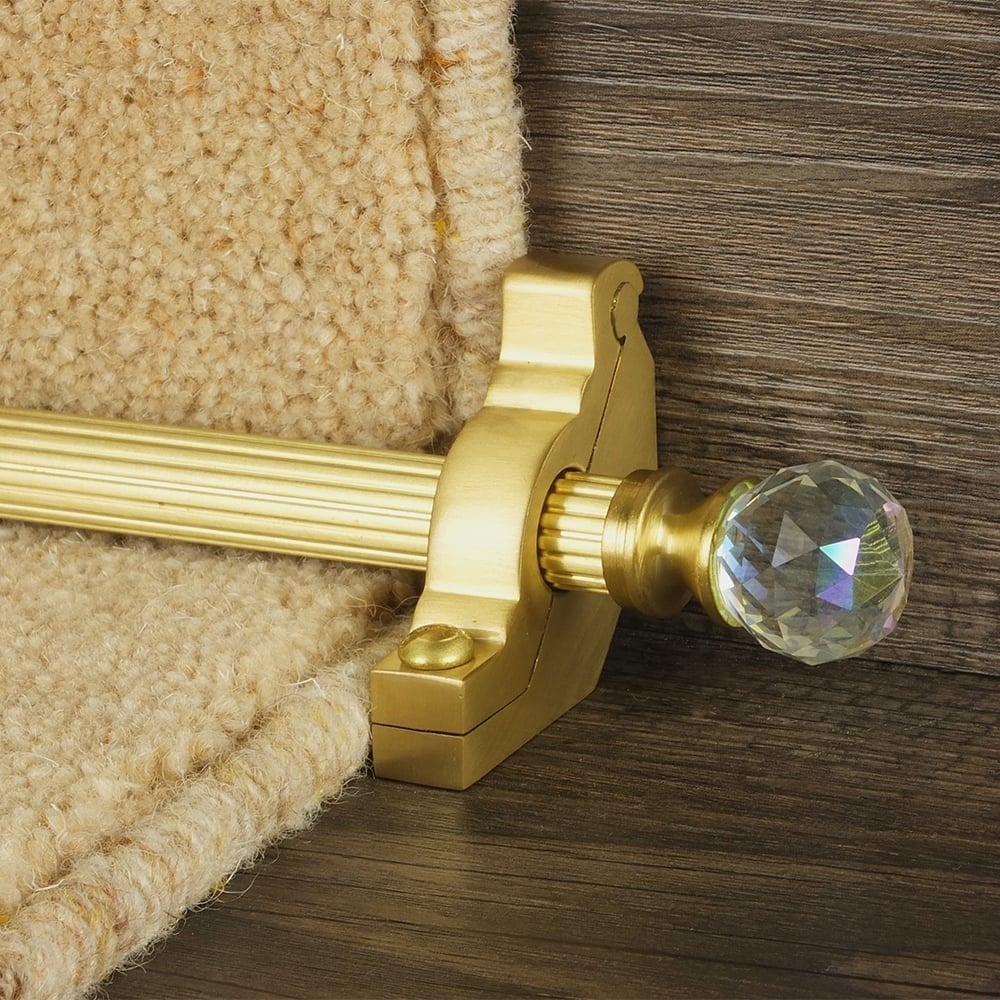Crystal Satin Brass Rainbow Reeded Sample