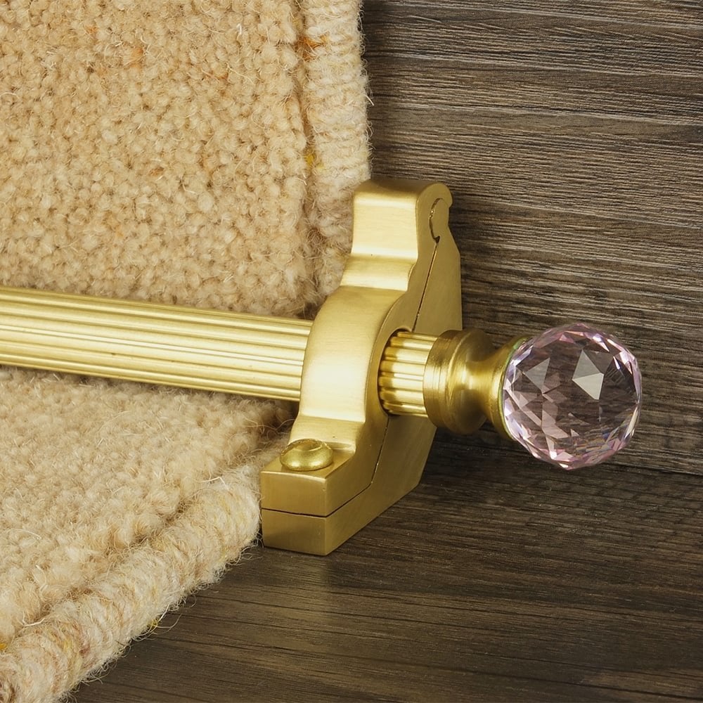 Crystal Satin Brass Rose Reeded Sample