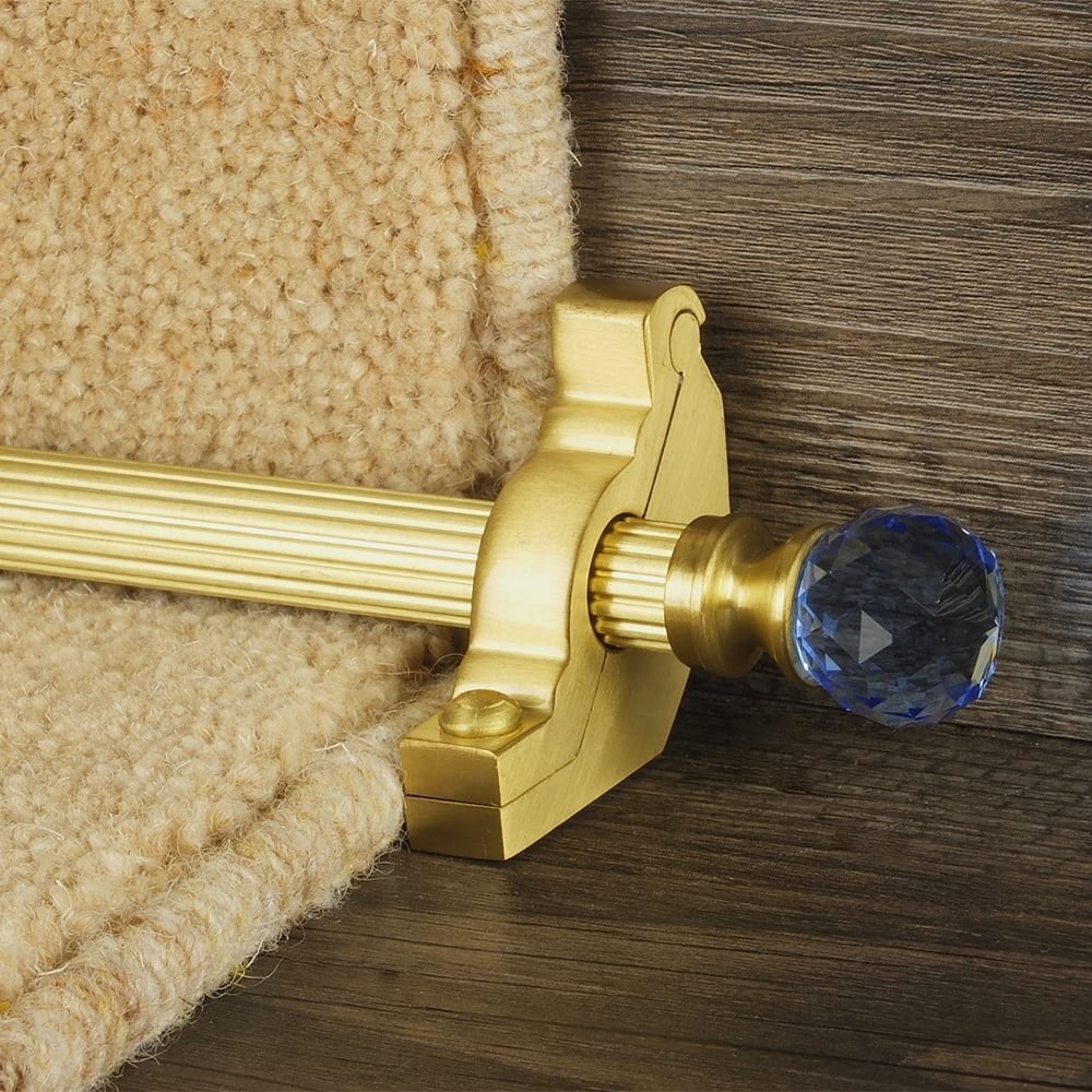 Crystal Satin Brass Sky Reeded Sample