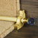 Crystal Satin Brass Sky Reeded Sample