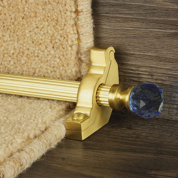 Crystal Satin Brass Sky Reeded Sample