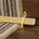 Tudor Satin Brass Light Wood Sample