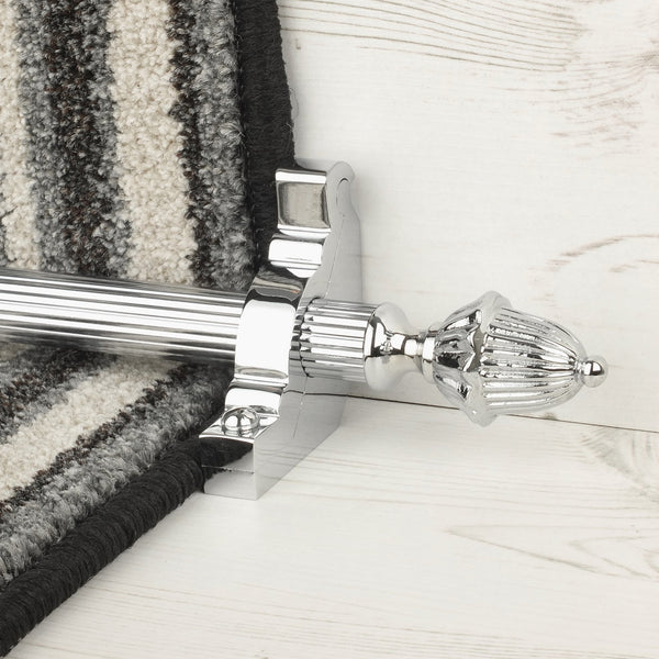 Eastern Promise Brushed Chrome Dubai Reeded Sample