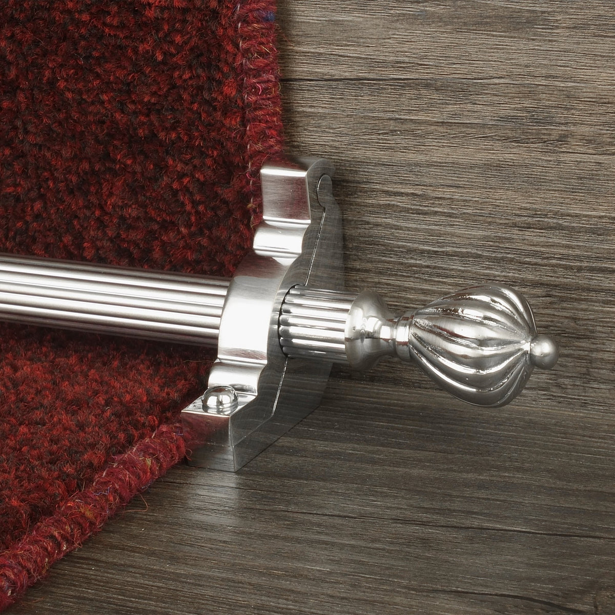 Eastern Promise Brushed Chrome Cairo Reeded Sample