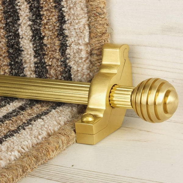 Vision Satin Brass Sphere Reeded Sample