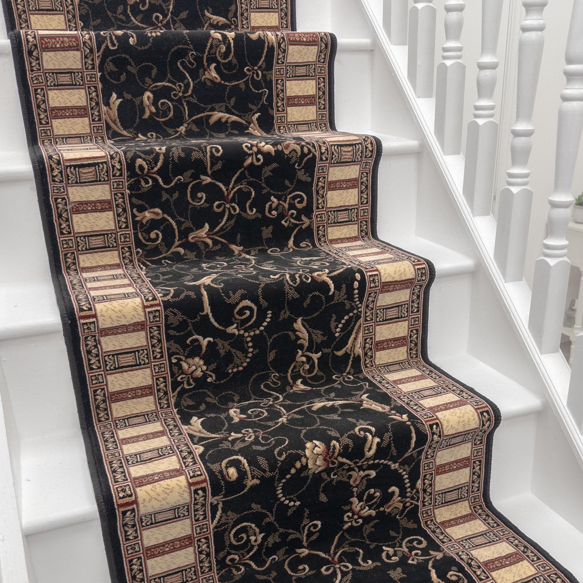 Sultana II Black Beauty Stair Runner
