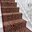 Da Vinci Bristol Red Stair Runner - 1ft / 2ft 2in