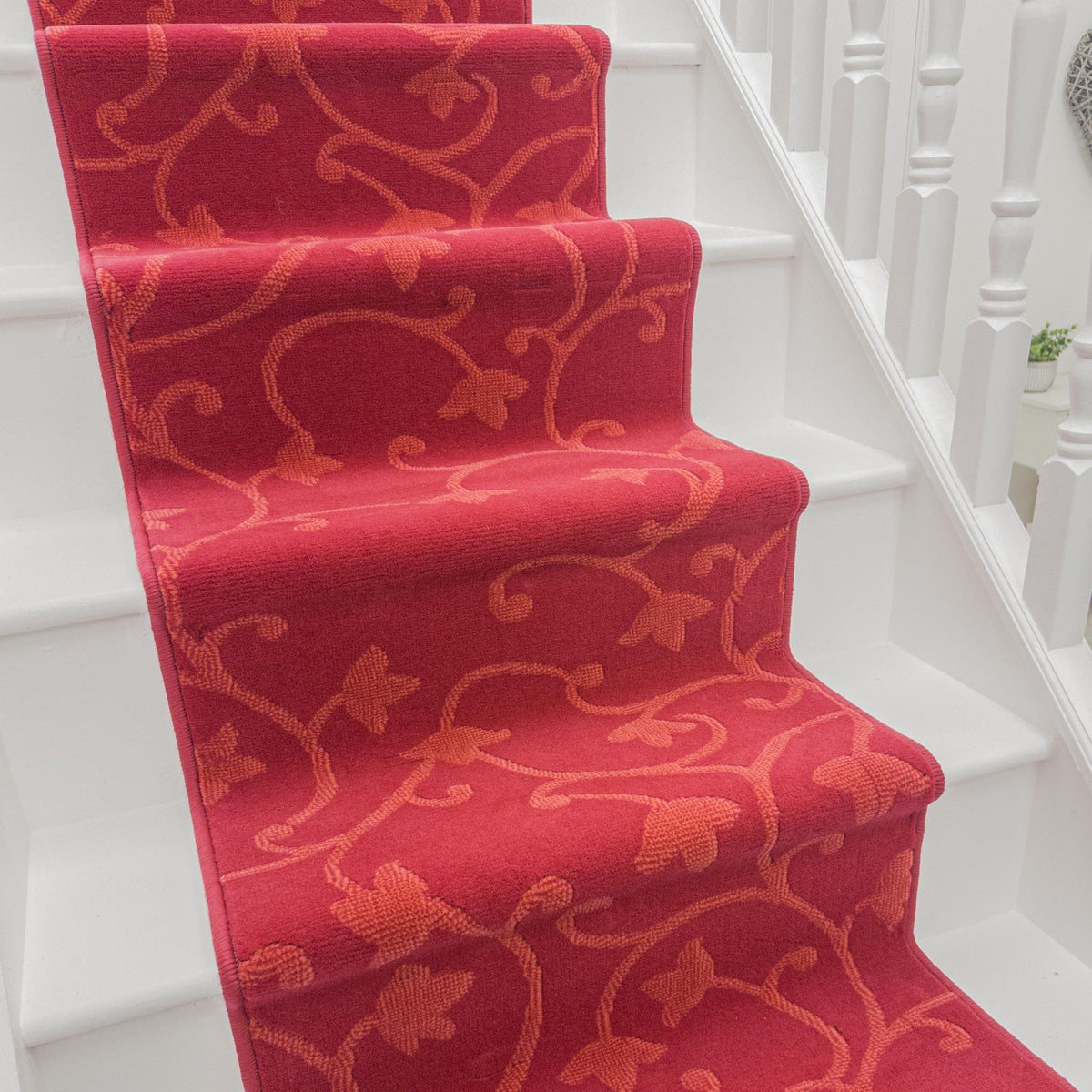 Vines Red Stair Runner