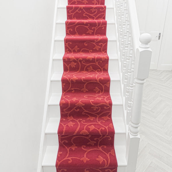 Vines Red Stair Runner