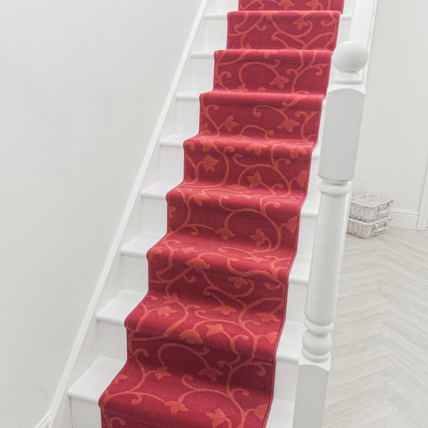 Vines Red Stair Runner