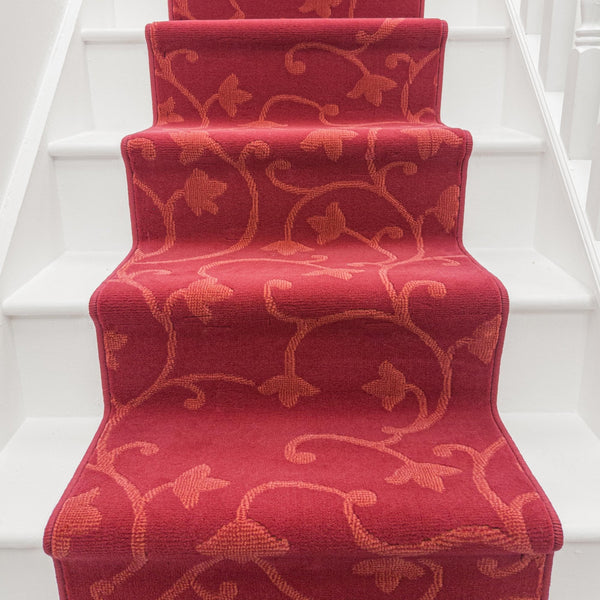 Vines Red Stair Runner
